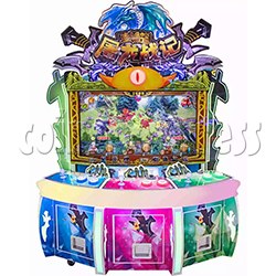 Dragon Wars Upright Cabinet with Video Game Ticket Redemption Machine (3 players)