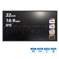 32 inch 16:9 Arcade LCD Monitor (IPS Panel, 15khz, 25khz, 31khz, 1080P)