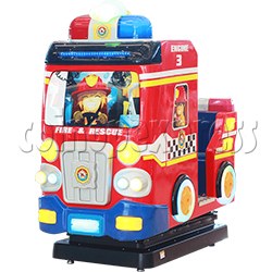 Fire Rescue Car Kiddie Rides With Water Video Game