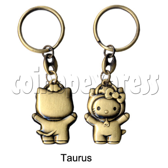 Twelve Horoscope Copper Key Rings 10989