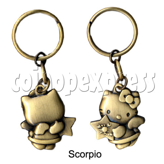 Twelve Horoscope Copper Key Rings 10996