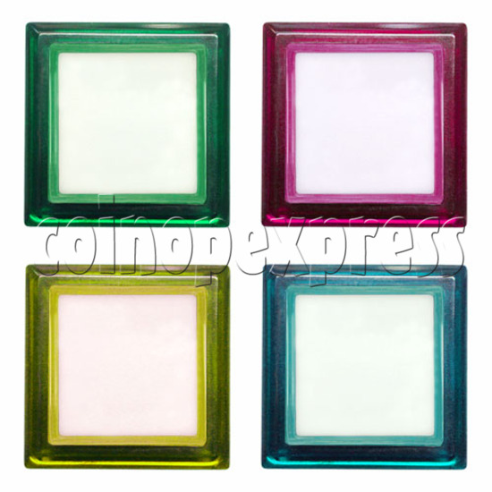 33mm Square Illuminated Push Button - Color Body with White Top 12012