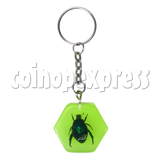 Fluorescence platic stone Key Rings 12318