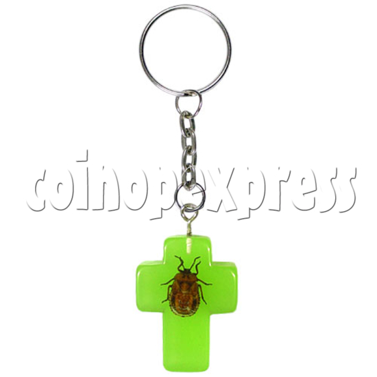 Fluorescence platic stone Key Rings 12321