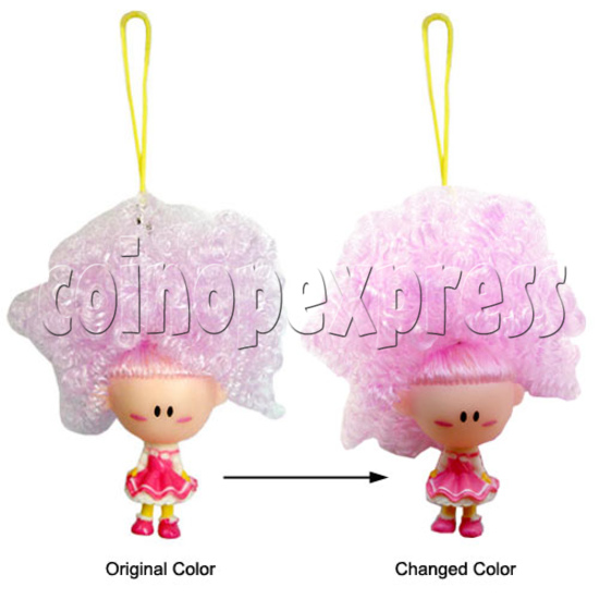 Coloring Hair & Flashing Cellular phone Strap 12471