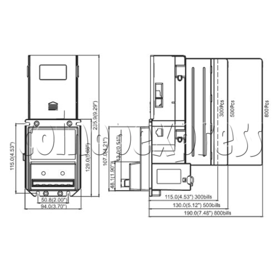 Bill Validator Upstacker 12865