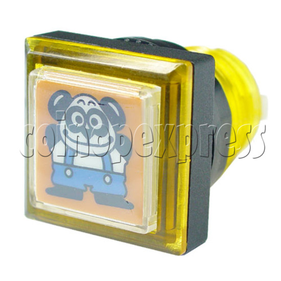 33mm Square Push Button with Cartoon 13102