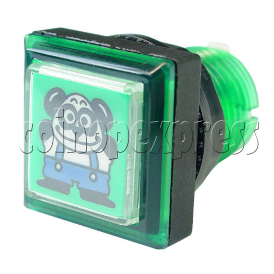 33mm Square Push Button with Cartoon 13103