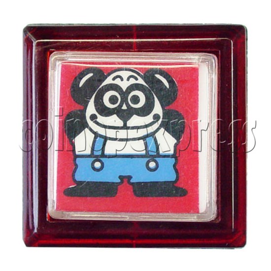 33mm Square Push Button with Cartoon 13105