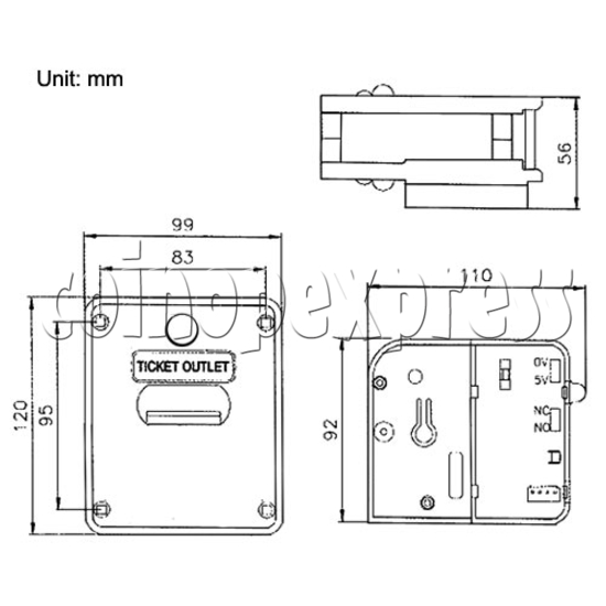 Ticket Dispenser (big front panel) 16880