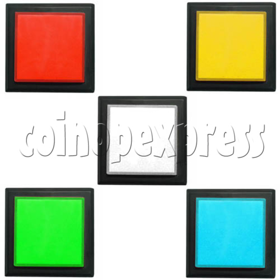 44mm Square Illuminated Push Button with LED Light 17591