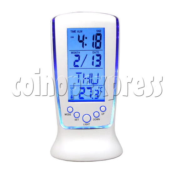 LCD Alarm Clock with Calendar and LED Backlight 19629
