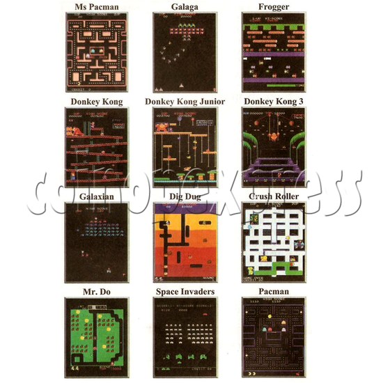  48 in 1 Multi Arcade Game Board game list-1