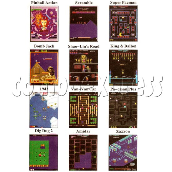 48 in 1 Multi Arcade Game Board game list-4