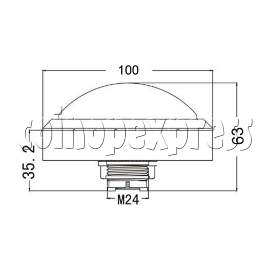 100mm Jumbo Illuminated Push Button 24454