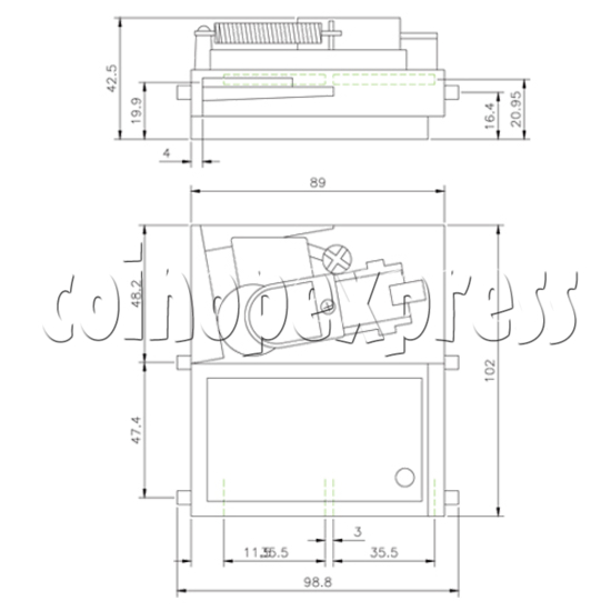 WEIYA CPU comparable electronic coin mech HI-N081CS 24770