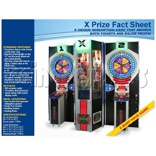 X Prize Wheel Game Machine 28476