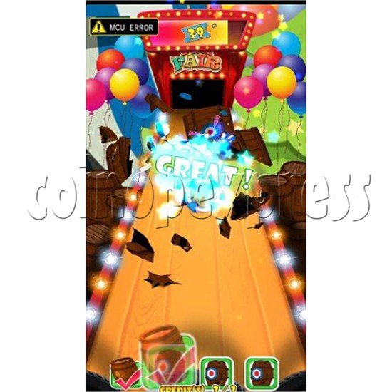 Fun Fair Bash Ball Toss Redemption Machine-stop production 30901