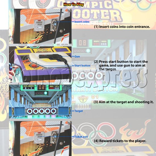 Olympic Shooting Arcade Machine 30989