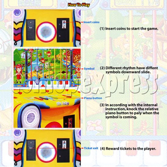Piano Chuckles Ticket Redemption Game 31030