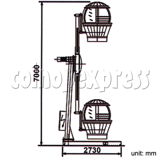 Zamperla Mini Ferris Wheel (6 Arms with Roof) 31478