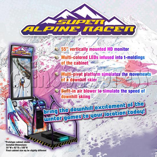 Super Alpine Racer Video Arcade Skiing Game  31946