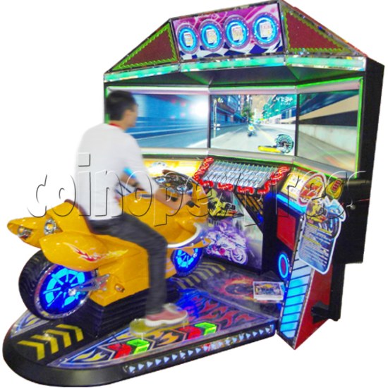 3D Triple Screen Motorbike Racing Simulator 32028