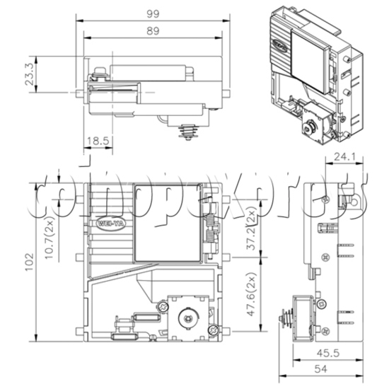 WEIYA multi coin selector HI-11UCSG (drop insertion)  32426