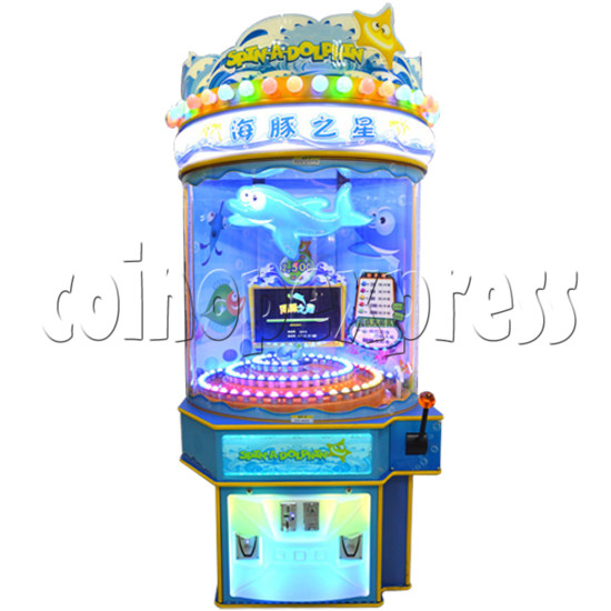 Spin A Dolphin Ticket Redemption Arcade Machine - front view 2