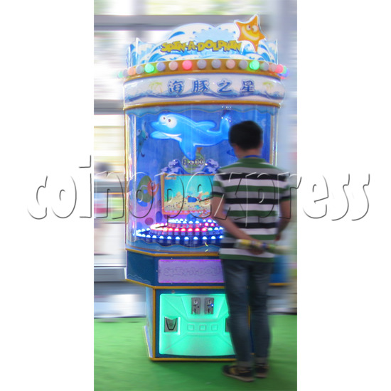 Spin A Dolphin Ticket Redemption Arcade Machine - play view