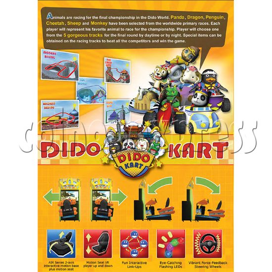 Dido Kart Air Kid Simulator Video Racing Game Machine 34124