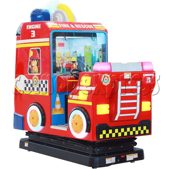 Fire Rescue Car Kiddie Rides With Water Video Game 34268