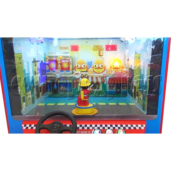 Fire Rescue Car Kiddie Rides With Water Video Game 34276