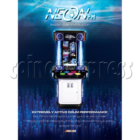 Neon FM Music Video Arcade Game 34850