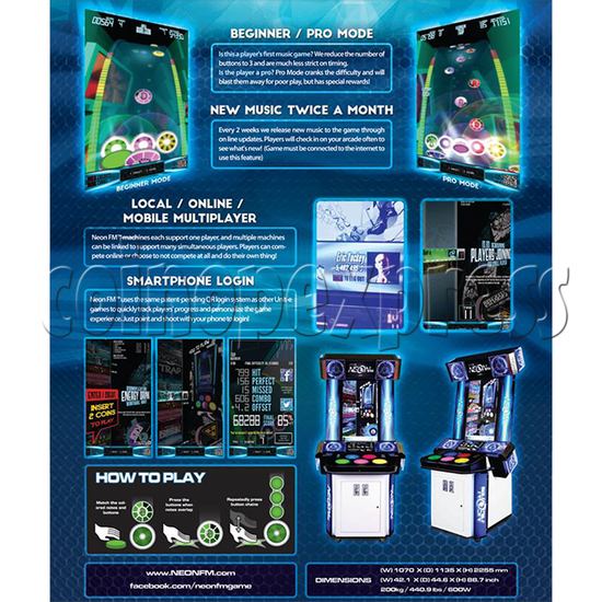 Neon FM Music Video Arcade Game 34851