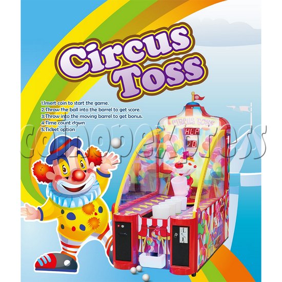 Circus Ball Toss Redemption Game machine 35783