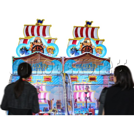 Pirate Battle Water Shooter Game Machine With Hand Water Wheel Control 36810