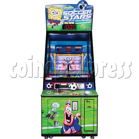 SpongeBob Soccer Stars Ticket Redemption Arcade Machine - front view