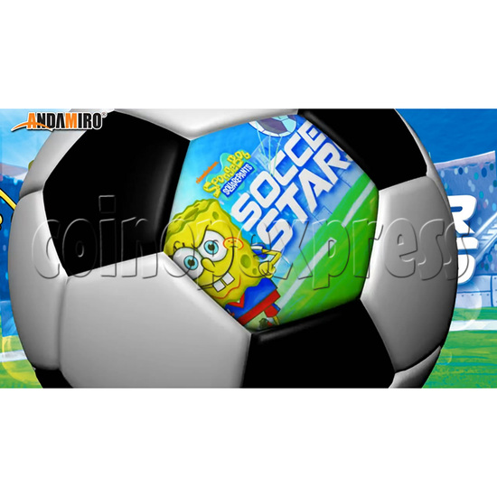 SpongeBob Soccer Stars Ticket Redemption Arcade Machine - screen display