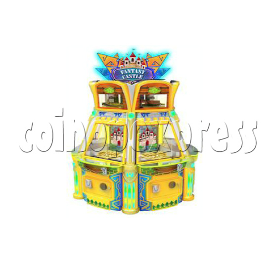 Fantasy Castle Coin Pusher Ticket Redemption Arcade Machine - angle view