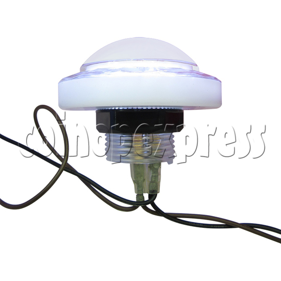 54mm Round Illuminated Push Button -White Color Body with Diamond Cut 37498