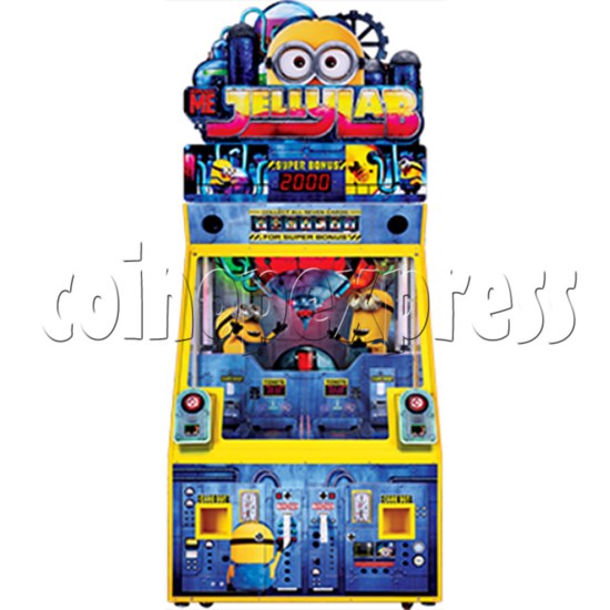 Despicable Me Jelly Lab Coin Roll Down Arcade Game machine 37686