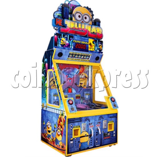 Despicable Me Jelly Lab Coin Roll Down Arcade Game machine 37687