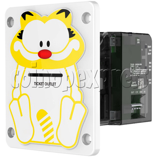 High Speed Intelligent Electronic Ticket Dispenser yellow-white color