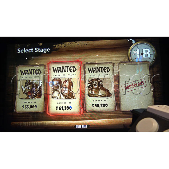 Bounty Ranger Arcade Machine Select Stage