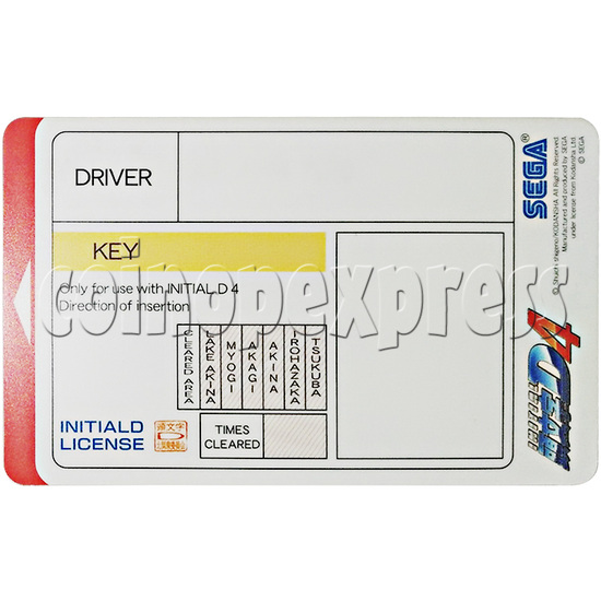 Memory card for for Initial D4 Machine  - front view