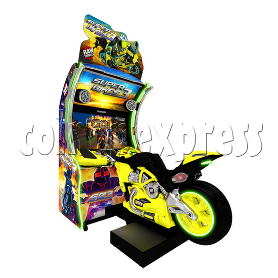 Super Bikes 3 Motorcycle Racing Arcade Game Machine- yellow color