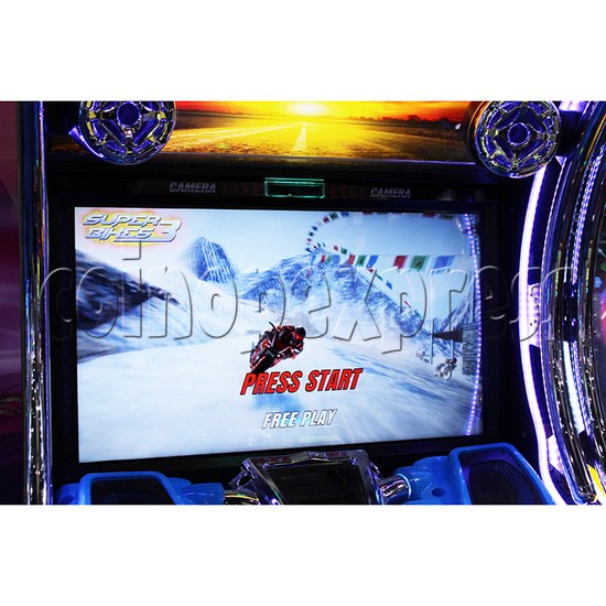 Super Bikes 3 Motorcycle Racing Arcade Game Machine - screen display 1