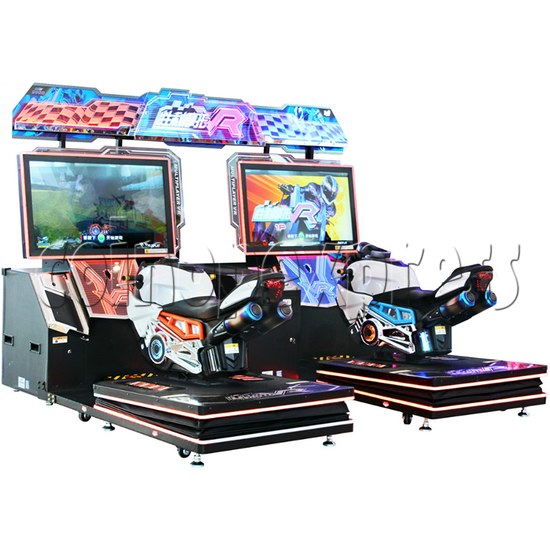 Ultra Moto VR Arcade Driving Machine Twin - left view