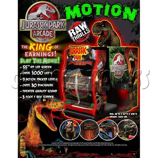 Jurassic Park Gun Shooting Arcade Machine Motion Version - catalogue